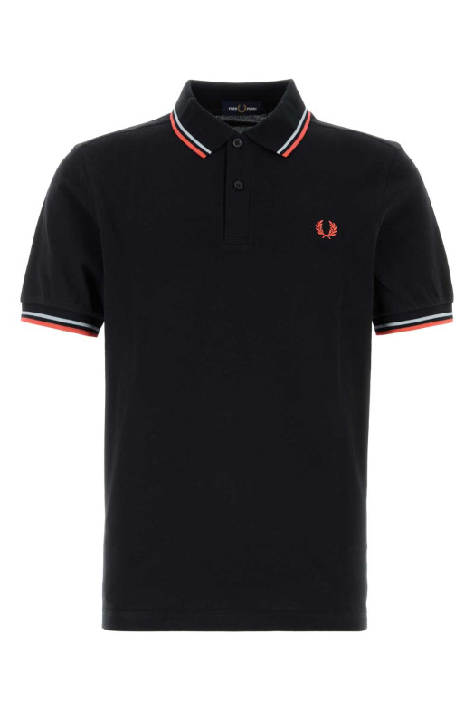 Черная рубашка-поло из пике FRED PERRY (M3600P)