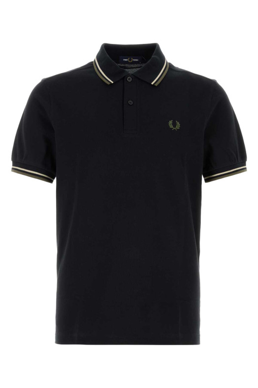 Черная рубашка-поло из пике FRED PERRY (M3600P)