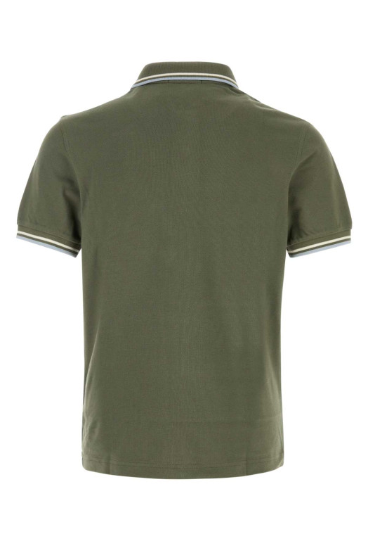 Поло из пике армейского зеленого цвета FRED PERRY (M3600P)