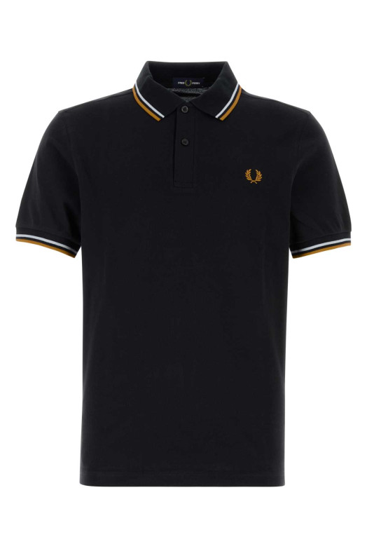 Полурубашка из пике темно-синего цвета FRED PERRY (M3600P)