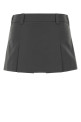 Charcoal poplin mini skirt MIU MIU (MG2693SOOO10RG)