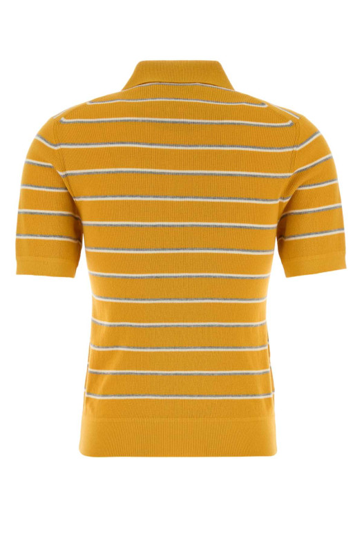 Embroidered stretch cotton blend polo shirt MIU MIU (MMLB35SOOO183M)