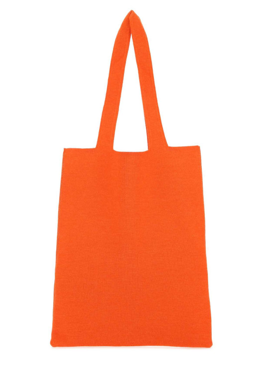 Orange wool blend shopping bag PALM ANGELS (PWNA041S22KNI001)