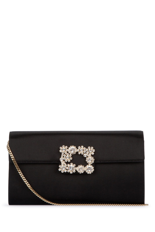 Сумка «Envelope» з квітковою застібкою, синя, Roger Vivier (RBWAMFD0200RS0)
