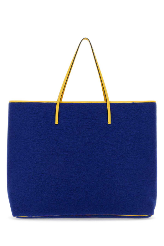 Blue felt medium Janus shopping bag MARNI (SHMQ0062U0P5801)