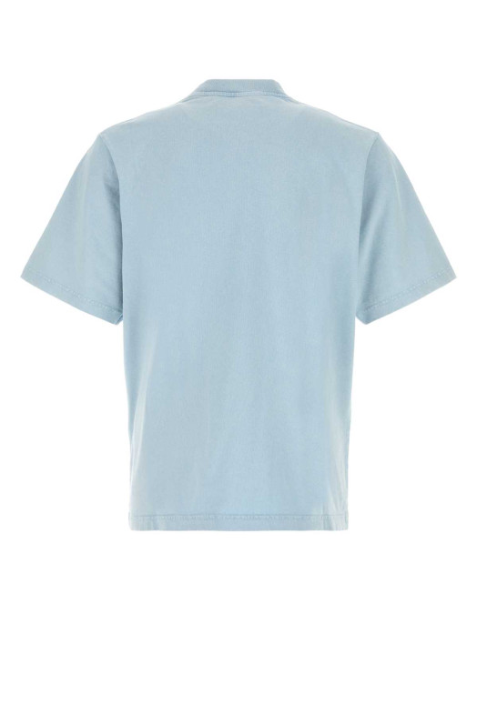 Светло-голубая хлопковая футболка оверсайз ALEXANDER WANG (UCC3261926)