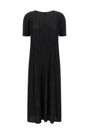 'Mellow Pleats' dress Black
