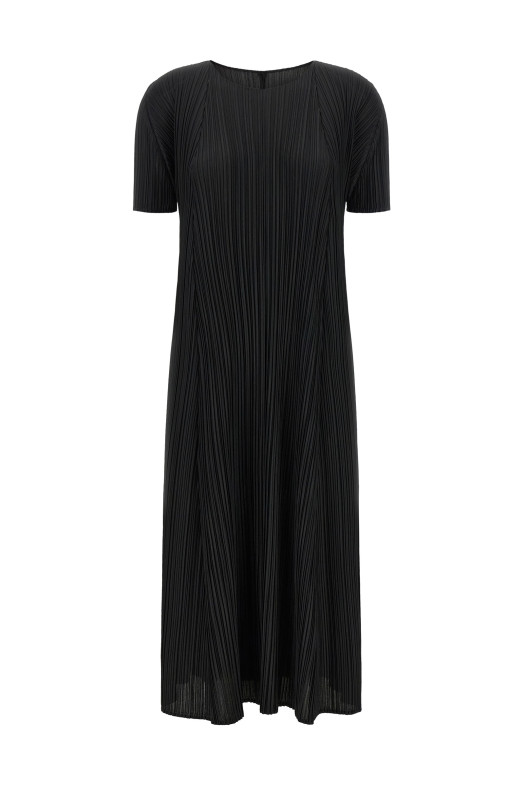 'Mellow Pleats' dress Black