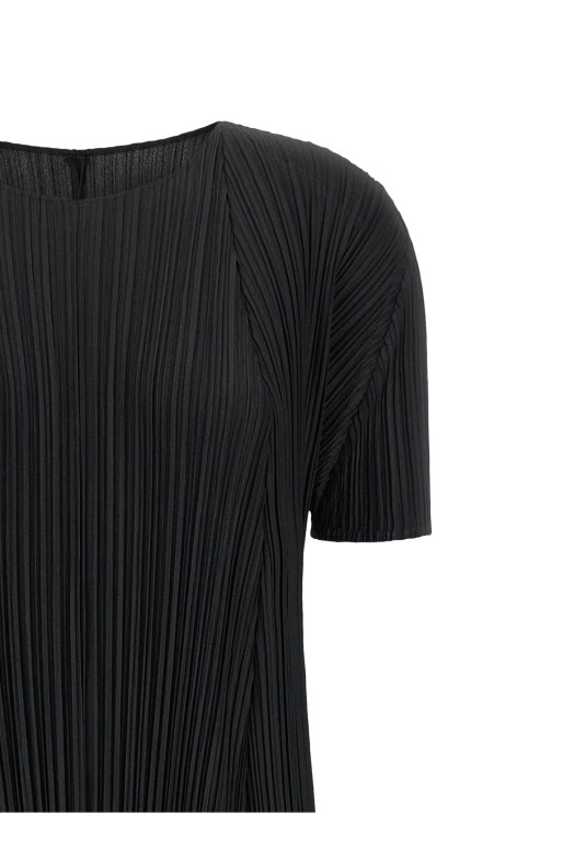 'Mellow Pleats' dress Black