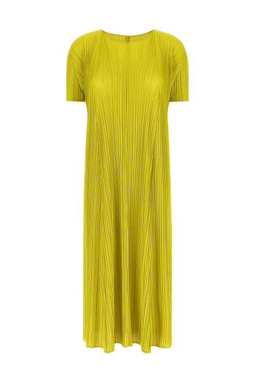 'Mellow Pleats' dress Green