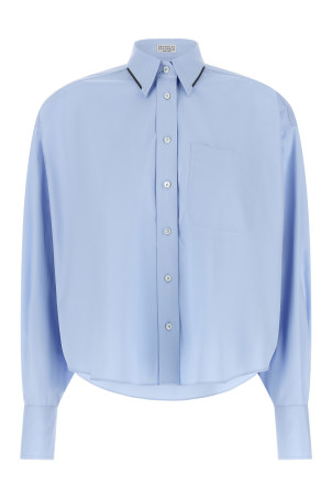 'Shiny Trim' shirt BLUE
