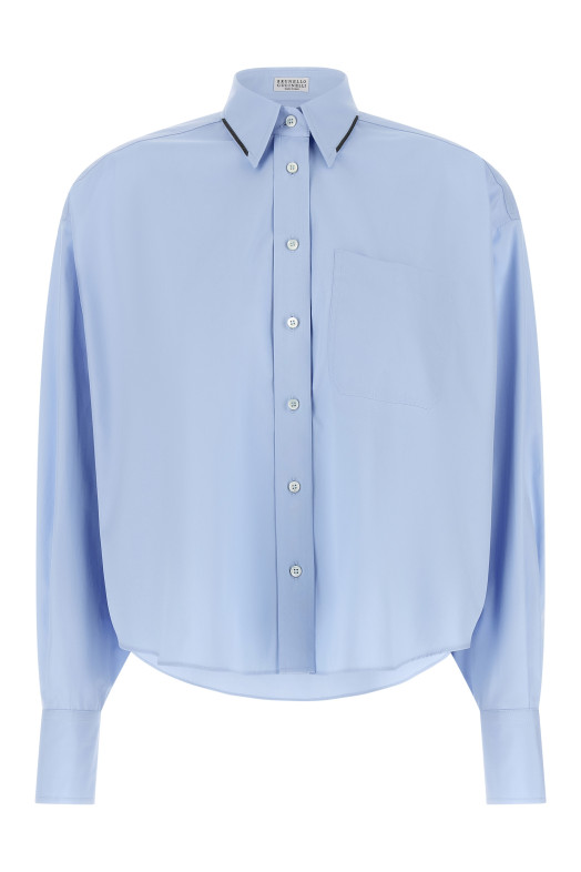 'Shiny Trim' shirt BLUE