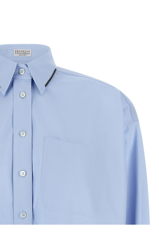 'Shiny Trim' shirt BLUE