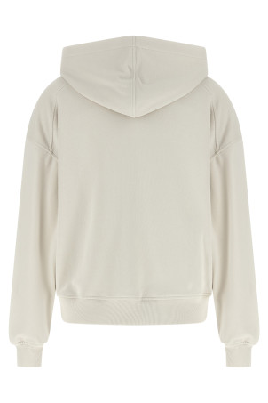 'Shiny Zipper Pull' hoodie Beige