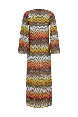 Платье-халат с греческим узором, разноцветное MISSONI MC26SQ04BR015DS91SC