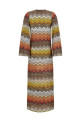 Greek motif cover-up dress Multicolor