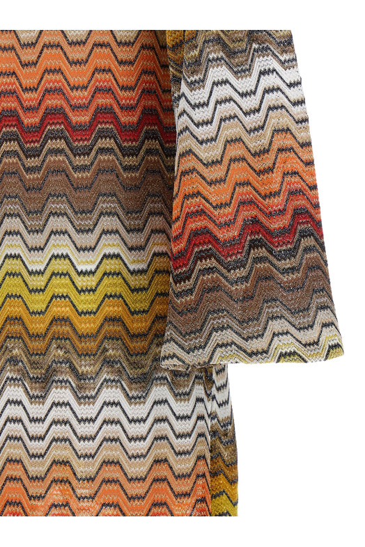 Greek motif cover-up dress Multicolor