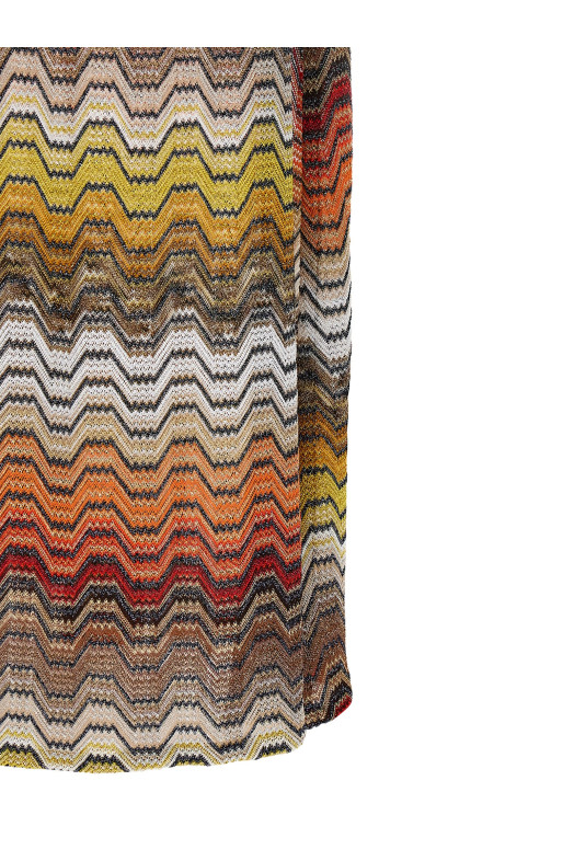 Greek motif cover-up dress Multicolor