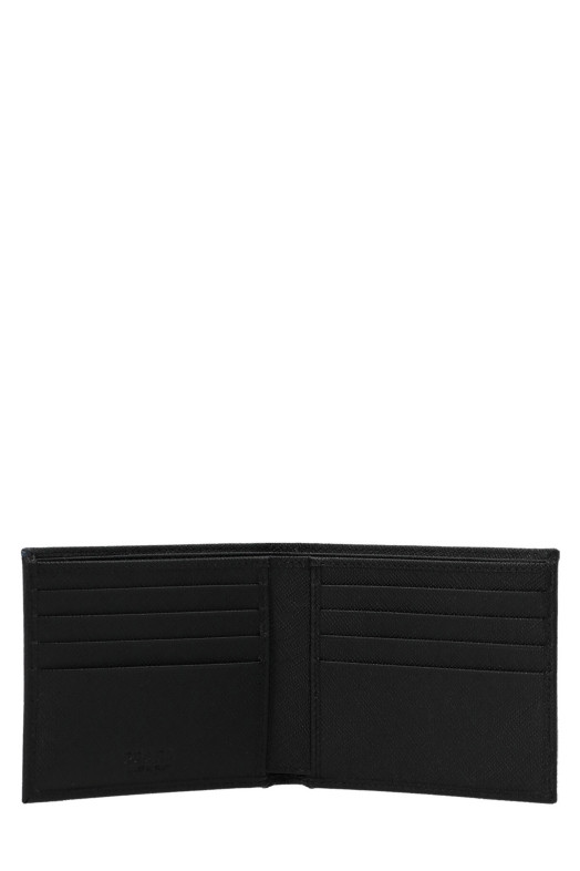 Чорний гаманець з логотипом PRADA 2MO513QHHF0002