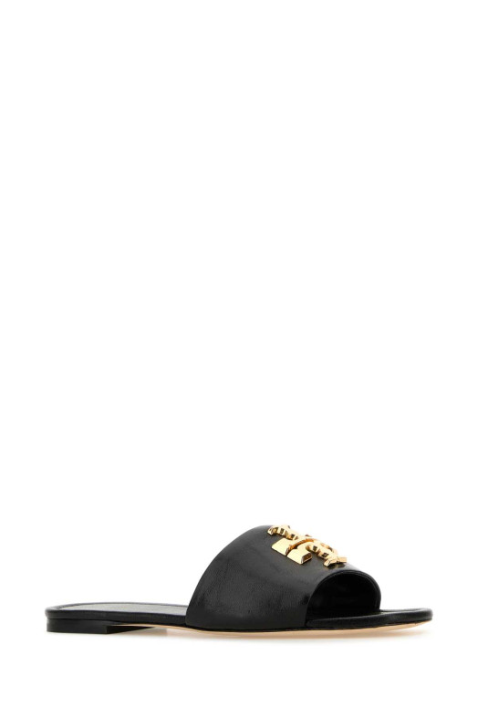 Black nappa leather Eleanor slippers Black TORY BURCH (157966)