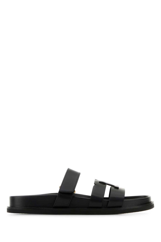 Чорні шкіряні капці Ines Sport від TORY BURCH (161636)