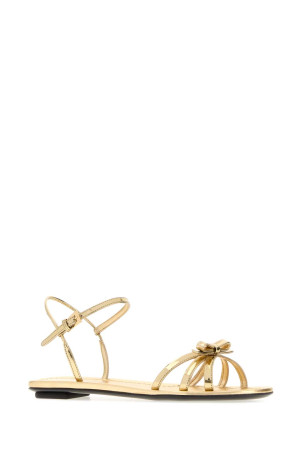 Gold leather sandals PRADA (1X410OF0053AU1)