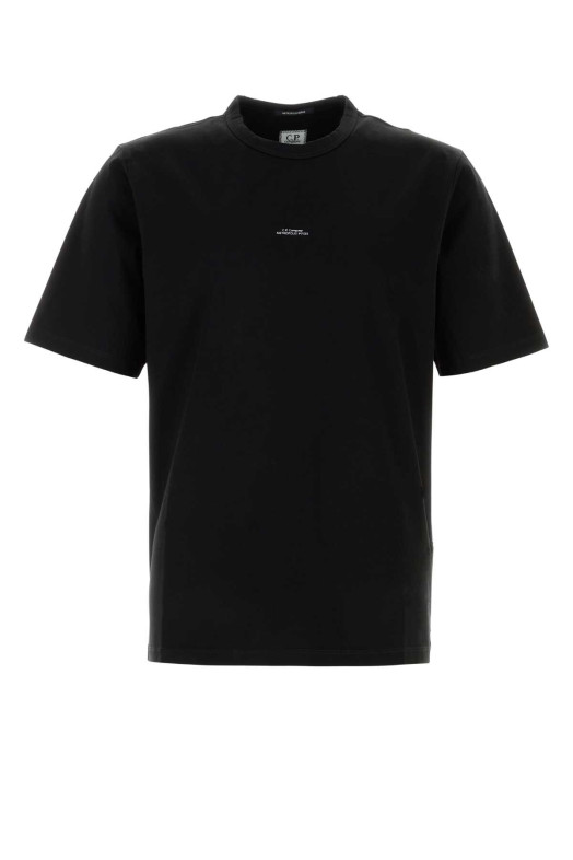 Черная хлопковая футболка Black C.P. COMPANY (20CLTS018A006370W)