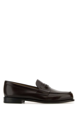 Chocolate leather loafers PRADA (2DB201FC000055)