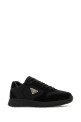 Черные кроссовки Prax из материала Re-Nylon и замши, PRADA (2EE436FG000D7C)