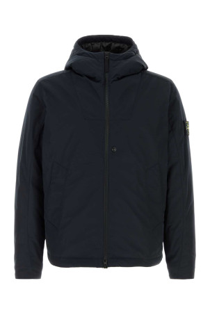 Midnight blue polyester padded jacket Black STONE ISLAND (410004726)