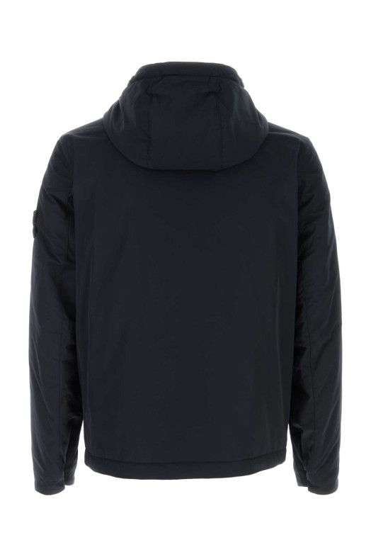 Midnight blue polyester padded jacket Black STONE ISLAND (410004726)