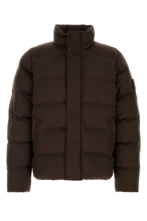 Коричнева вовняна пухова куртка STONE ISLAND (410010026)