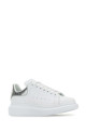White leather sneakers with silver leather heel White ALEXANDER MCQUEEN (553770WIAH0)
