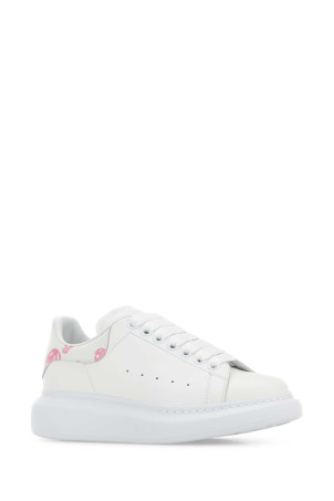 White leather sneakers with printed leather heel ALEXANDER MCQUEEN (553770WIAKB)