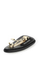 Black leather hair clip Black MIU MIU (5IF092069)