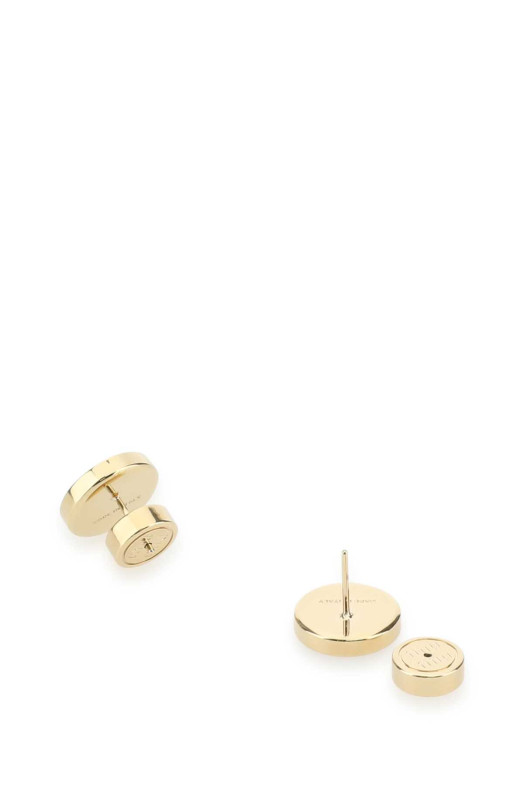 Gold metal earrings Black MIU MIU (5JO9122F6T)