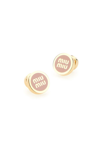 Gold metal earrings MIU MIU (5JO9122F6T)