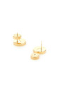 Gold metal earrings MIU MIU (5JO9122F6T)