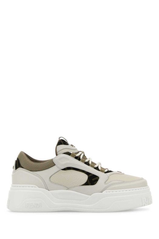 Multicolor leather and canvas Fendi Force sneakers FENDI (7E1728AU20)