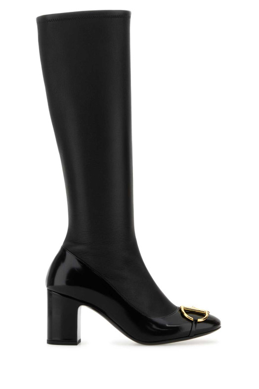 Черные кожаные сапоги GUCCI (851420AAFI1)