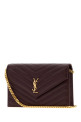 Кожаный кошелек «Envelope Cassandre» от SAINT LAURENT бордового цвета (862439AAGY5)