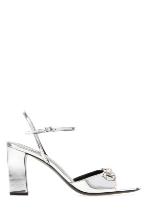 Silver leather Signora sandals GUCCI (870823AABU5)