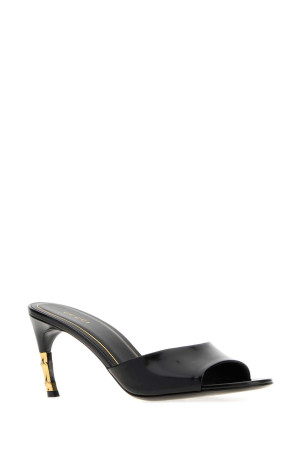 Black leather mules Black GUCCI (875298AAE5J)