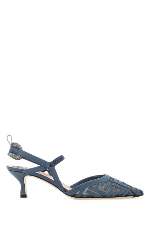 Cerulean blue mesh ColibrÃ¬ Lite pumps FENDI (8J8558AY0M)