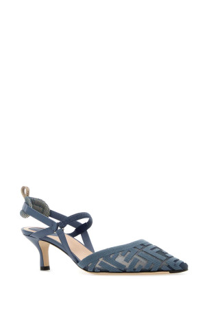 Cerulean blue mesh ColibrÃ¬ Lite pumps FENDI (8J8558AY0M)