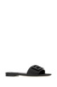 Black leather Baguette slippers Black FENDI (8R8136AQY2)
