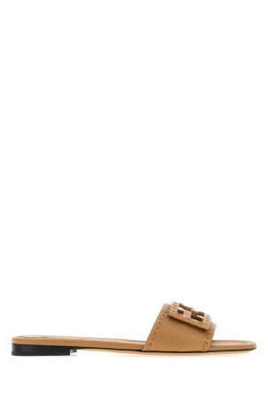 Camel leather Baguette slippers FENDI (8R8136AQY2)