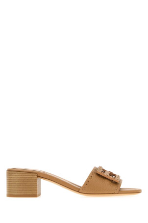 Camel leather Baguette mules FENDI (8R8862AQY2)