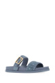 Cerulean blue raffia Fendi Feel slippers FENDI (8X8710AY2E)