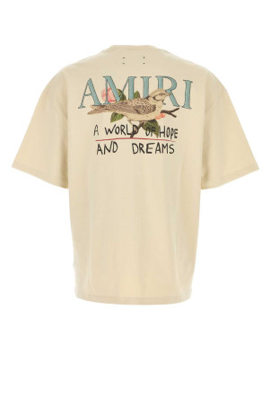 Футболка оверсайз из песчаного хлопка, белого цвета, AMIRI (AMTOJR1095)